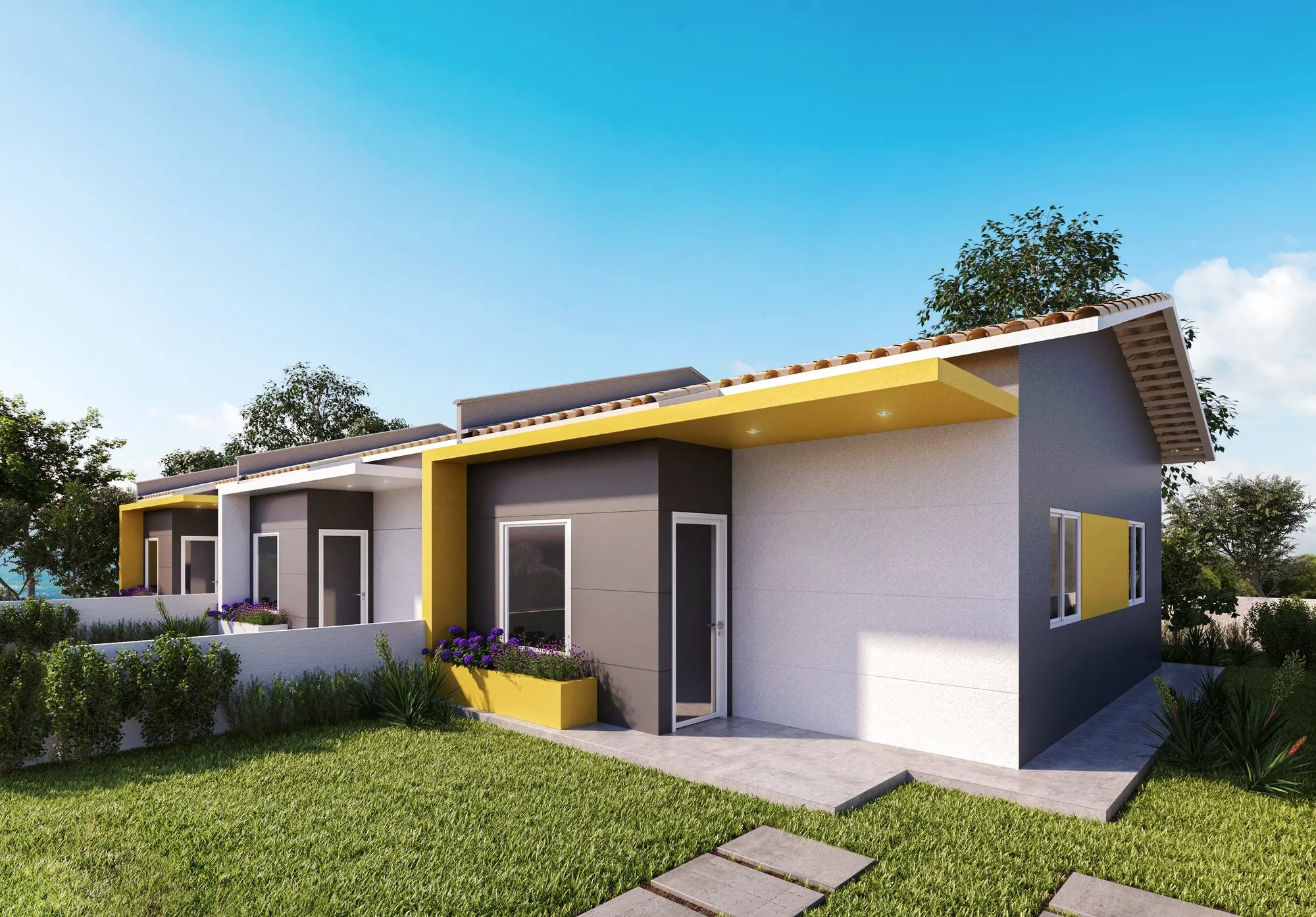 Casa de 49 m²: fachada de casa térrea