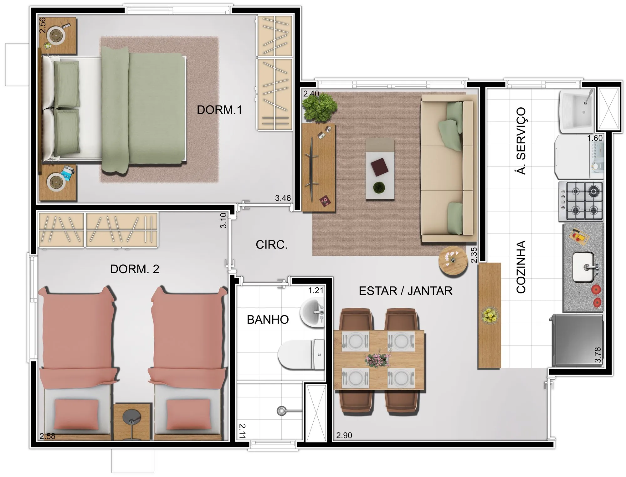 Planta: Smart Vista do Sol III
